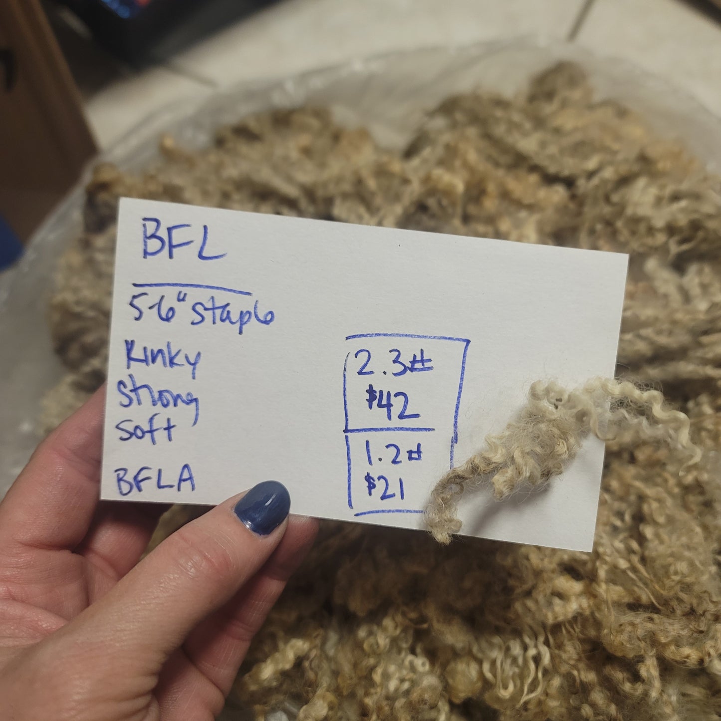 BFL Raw Wool