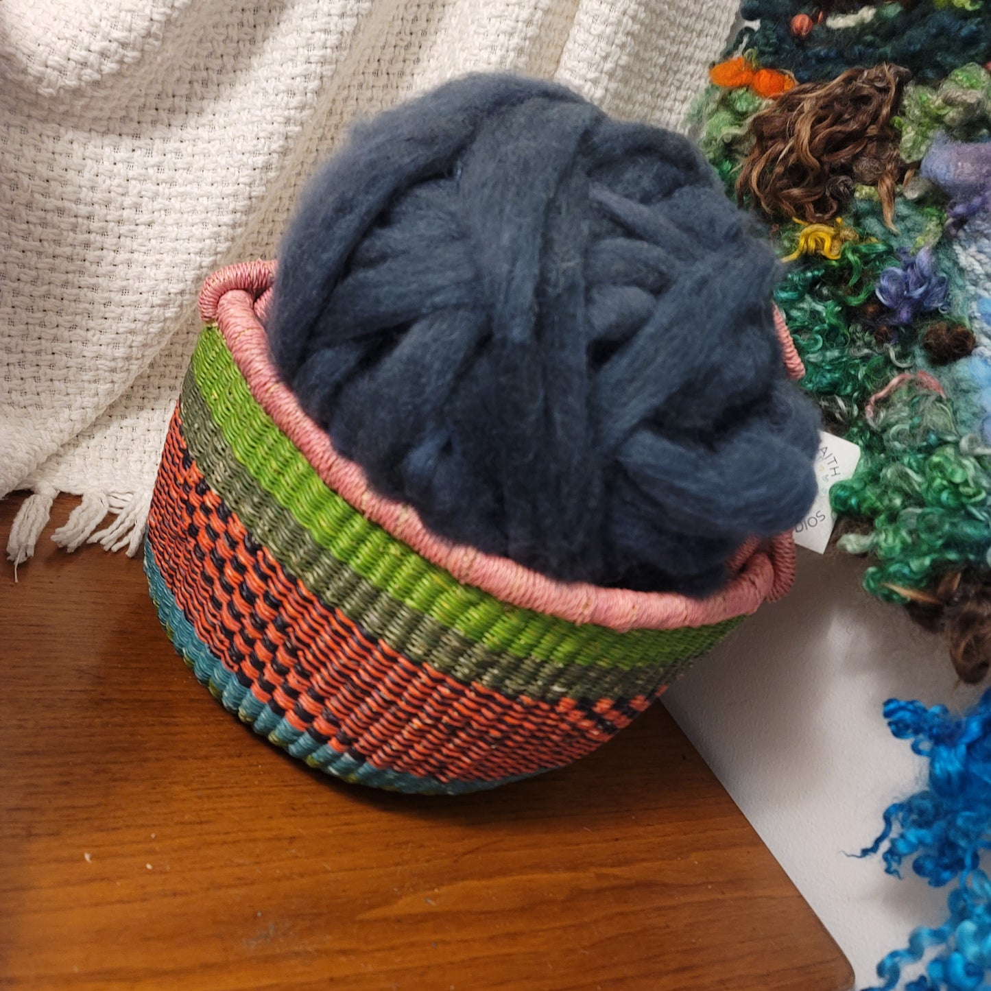 Navy Shetland Roving