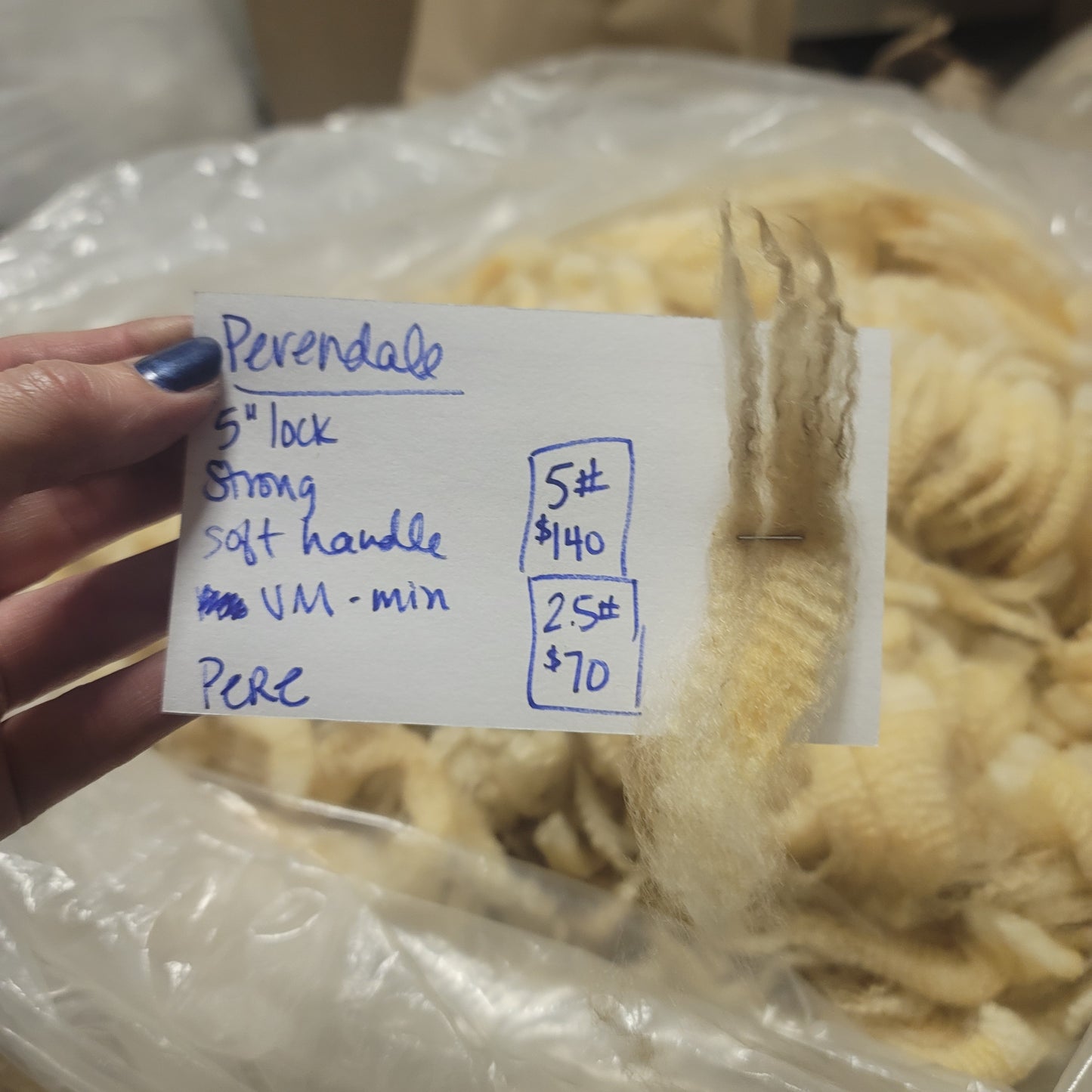 Perendale Raw Wool