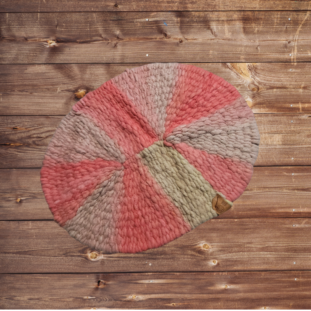 Peony Pink Alpaca Oval Rug