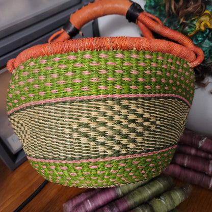 Watermelon Crawl Medium Bolga Basket