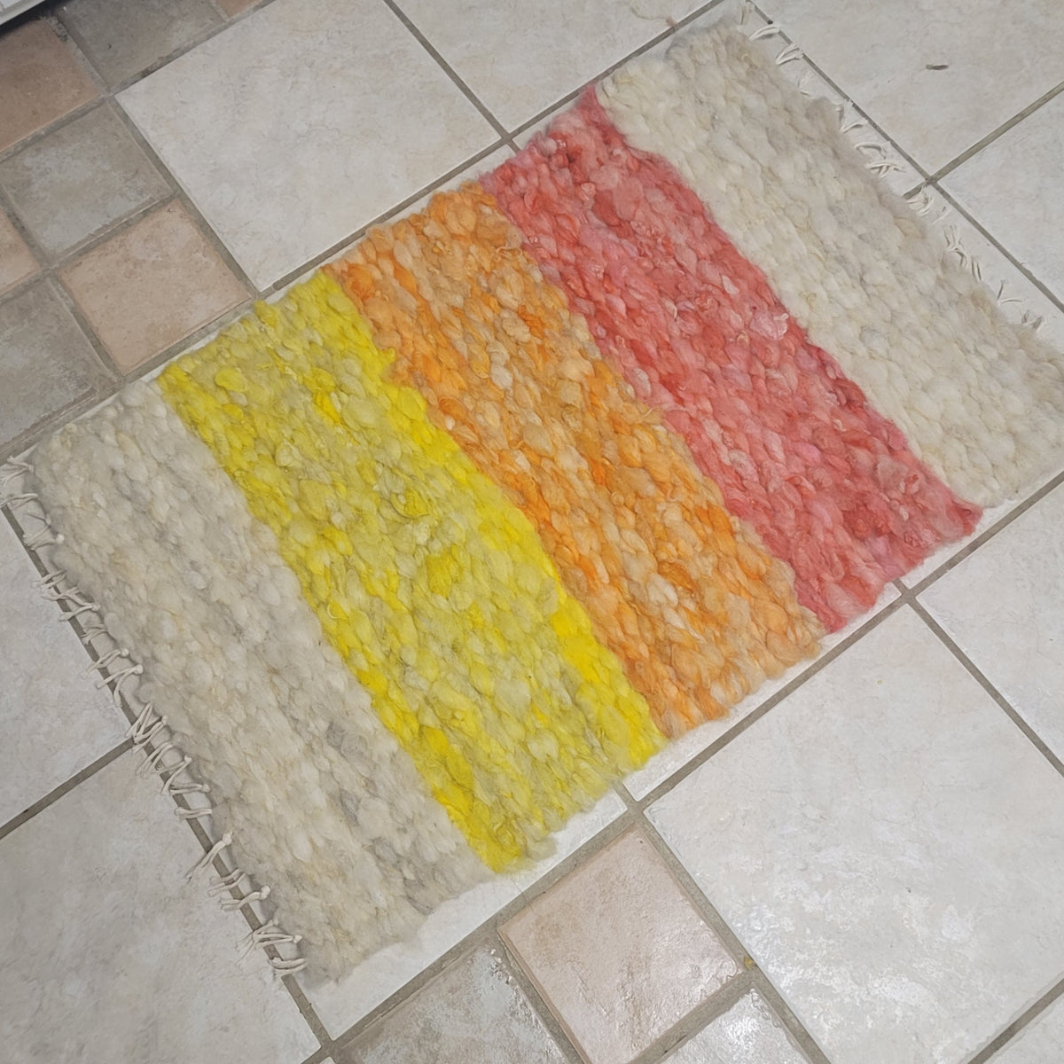 Handwoven Wool Rug Baby Rainbow Sustainable Home Goods – Aoire Maith ...