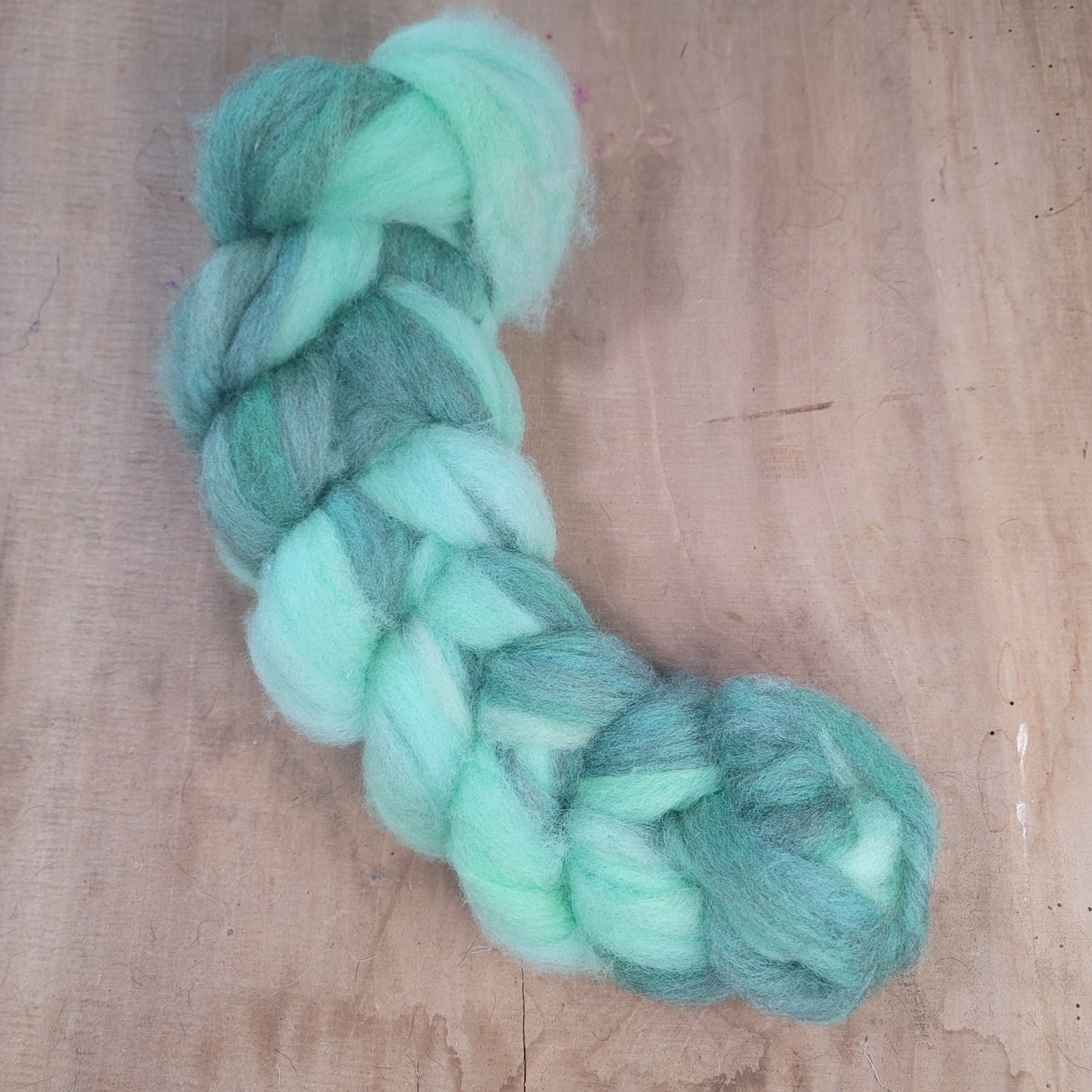 Perendale Wool Roving - Greens