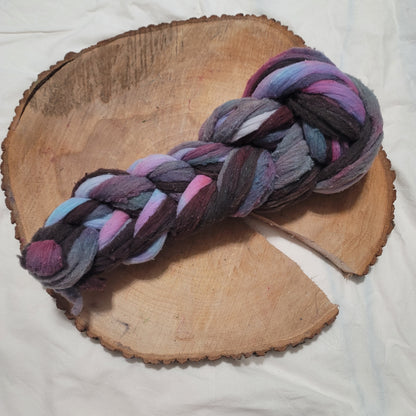 Santa Cruz Sheep Wool - 4oz Tri-color Dyed Braid