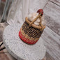 Gratitude Round Bolga Basket with Cotton Sliver - D25