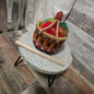 Gratitude Round Bolga Basket with silk hankie - K25