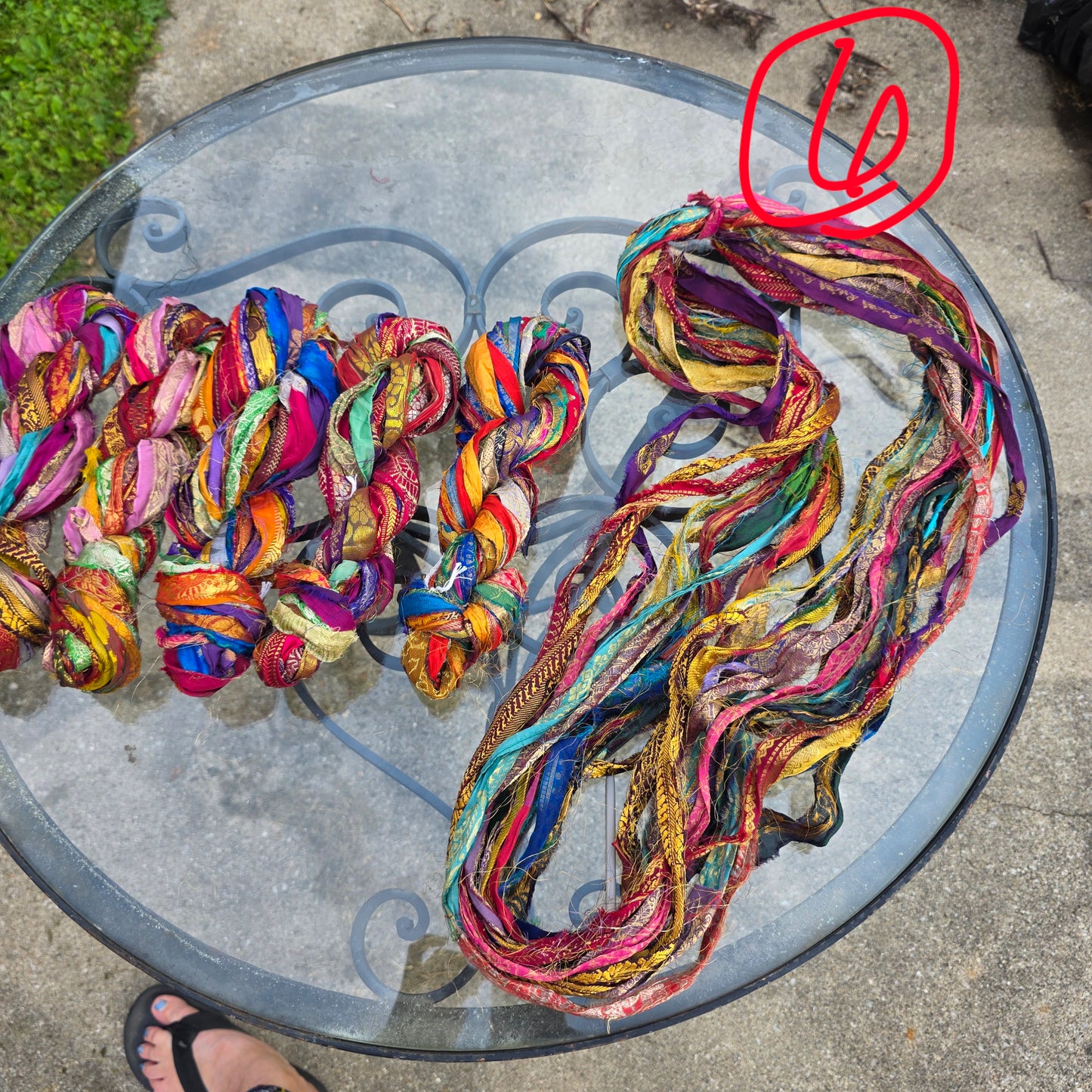 Embroidered Sari Yarn