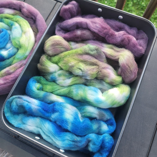 Falkland Islands - Aubergine/Sour Apple/Caribbean - 4oz braid