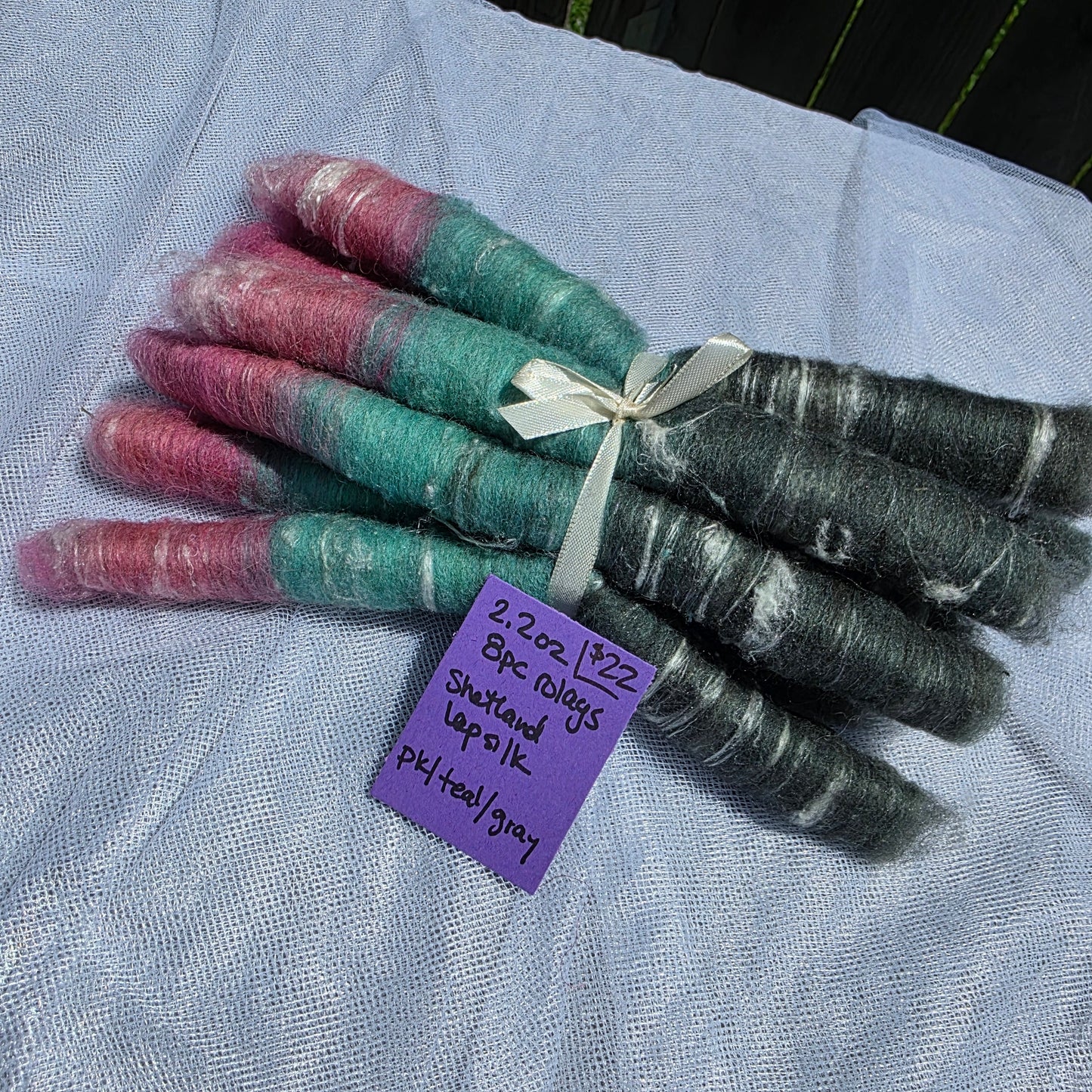 Shetland / Silk Lap Rolags - PTGLR22