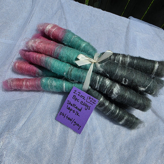 Shetland / Silk Lap Rolags - PTGLR22