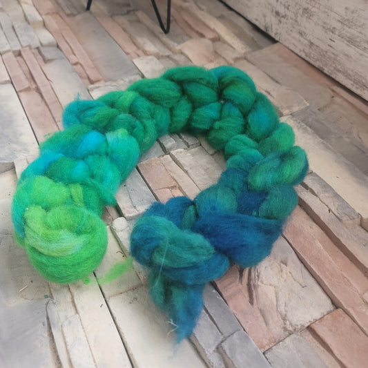 Romney x Dorset Roving - Green Gradient