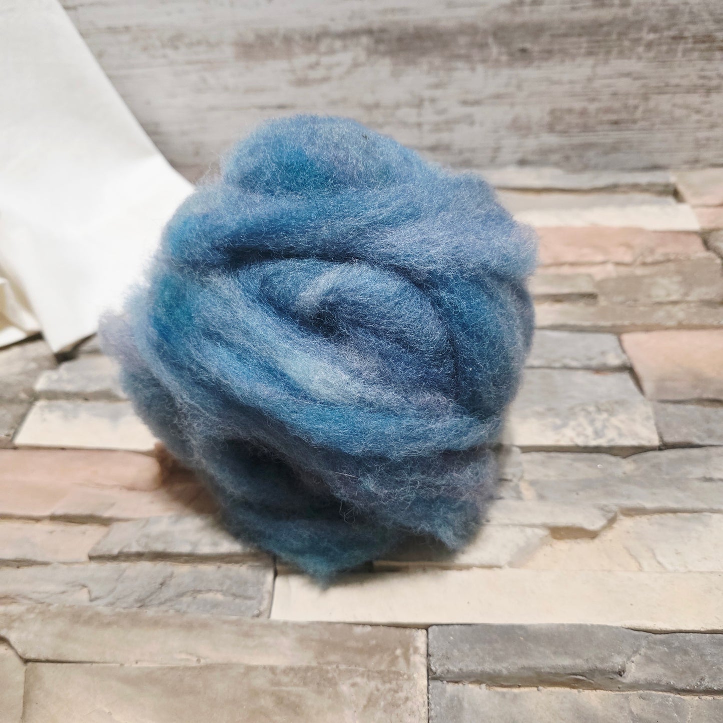 North Country Cheviot Dyed Roving - Blurple