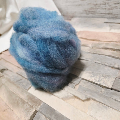 North Country Cheviot Dyed Roving - Blurple
