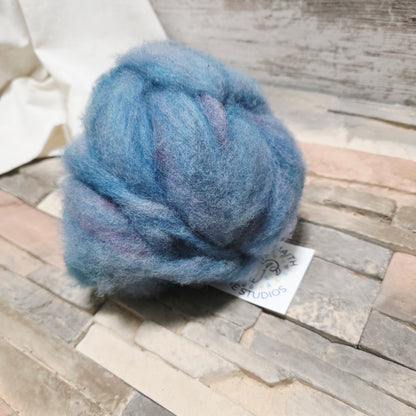 North Country Cheviot Dyed Roving - Blurple