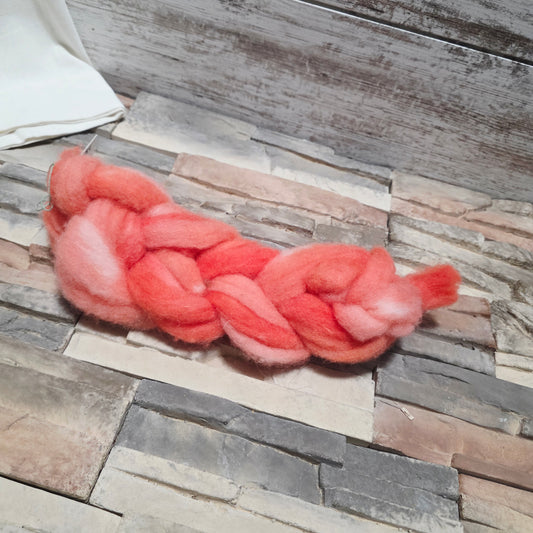 Shetland Wool Roving - Soft Red