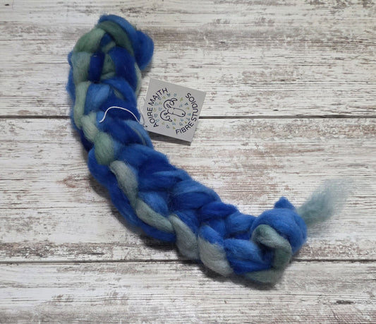 Shetland Wool Roving - Blue Tide